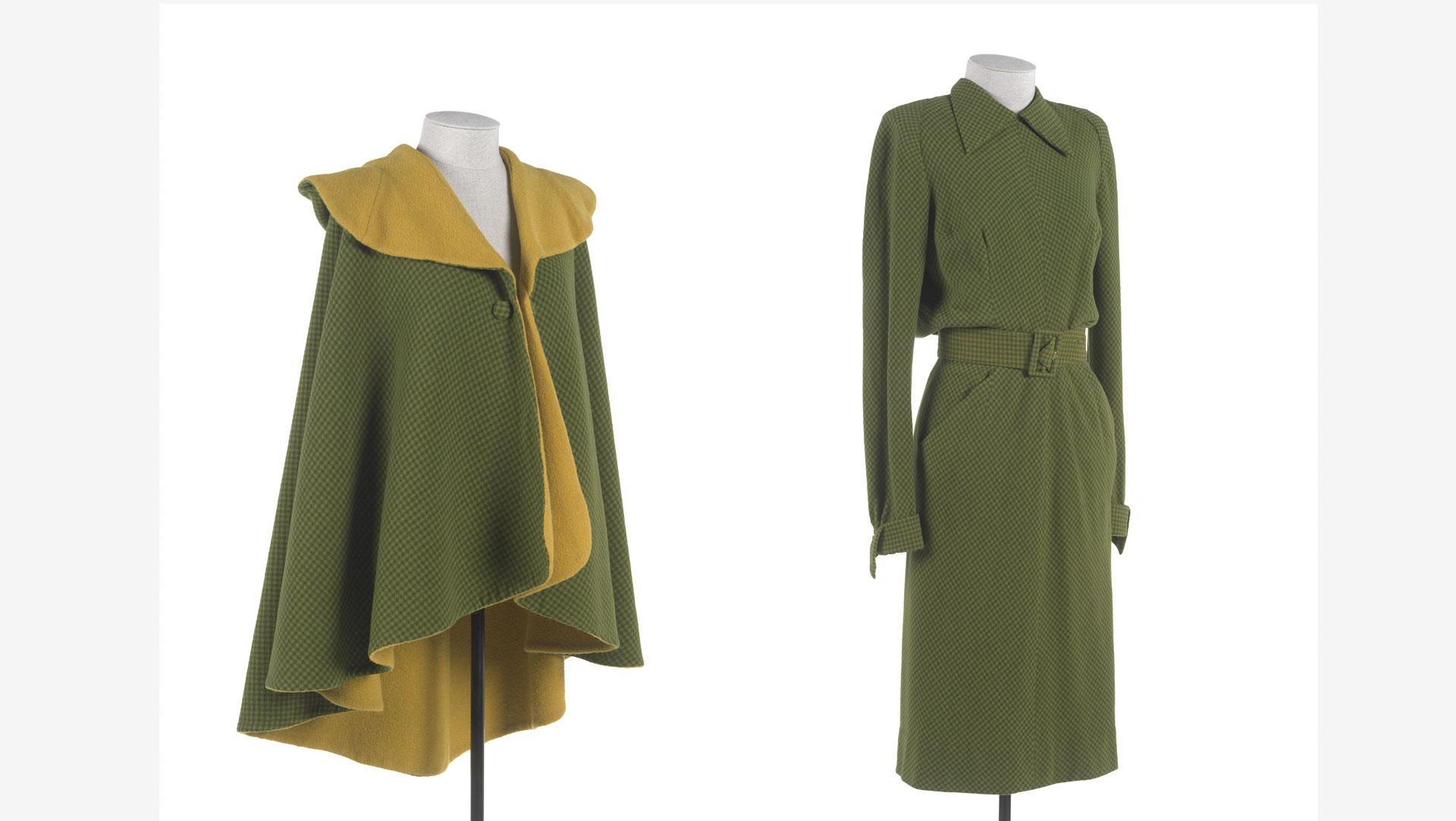 This garment with the intriguing title of 'Lemon Squash', was designed by Robert Piquet, a Swiss-born designer based in Paris, in 1949. Mary Annette included 'Lemon Squash' in a number of her productions including 'The Miracle of Wool' in 1950. Collection of Te Papa.