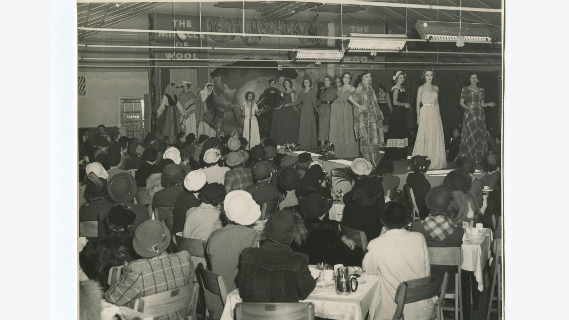 The Miracle of Wool inspired by IWS's 'Wool in National Dress' campaign. Collection of Te Papa.